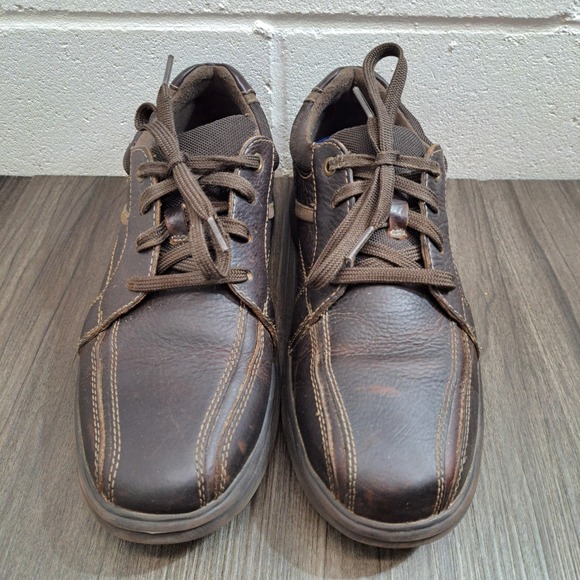 Clarks Collection Men's Casual Brown Leather Lace Up Comfort Shoes US Size 9 M - Picture 3 of 8